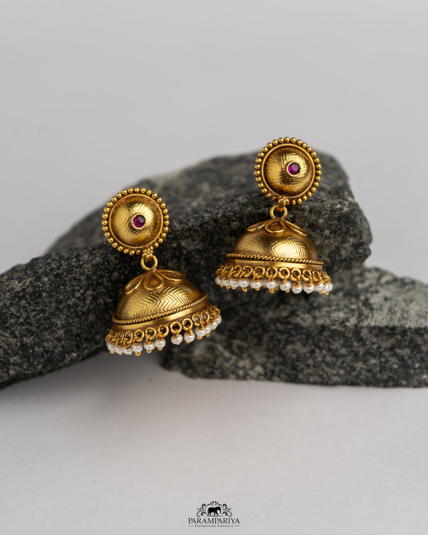 For Timeless Elegance in Jhumkas!!
92.5 pure silver gold micron-plated jhumkas.