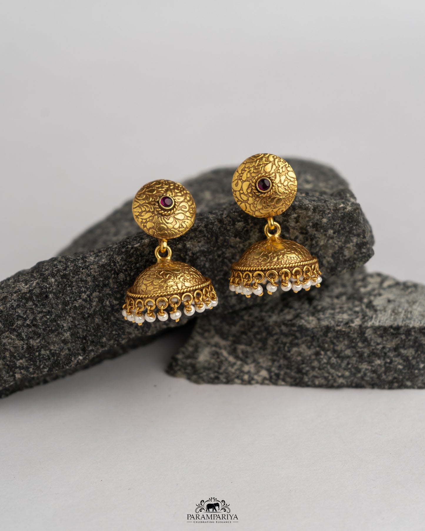 For Timeless Elegance in Jhumkas!!
92.5 pure silver gold micron-plated jhumkas.
