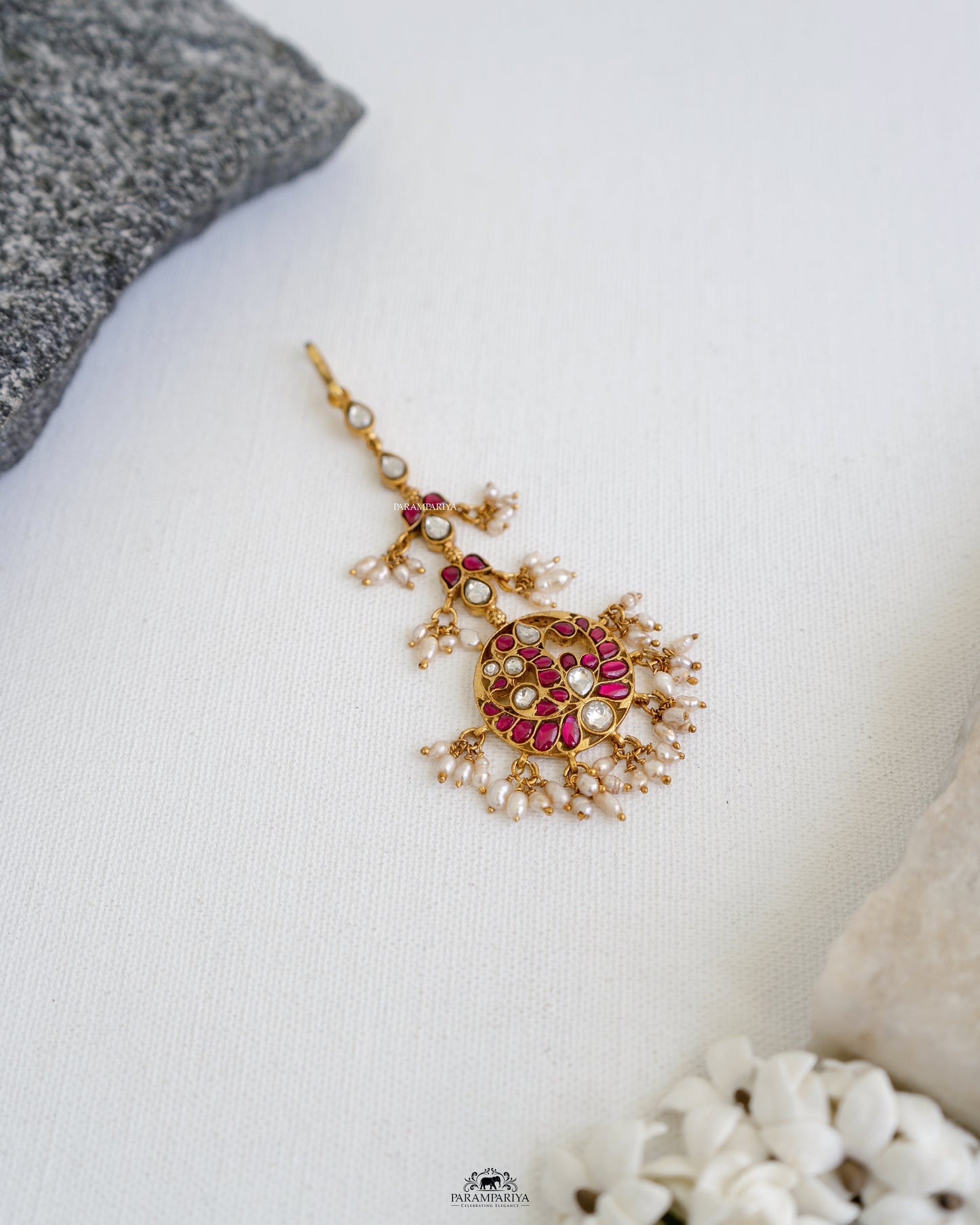 The Big Day Tales!!
pure silver micron gold plated kundan maang tikka to celebrate special occasions.