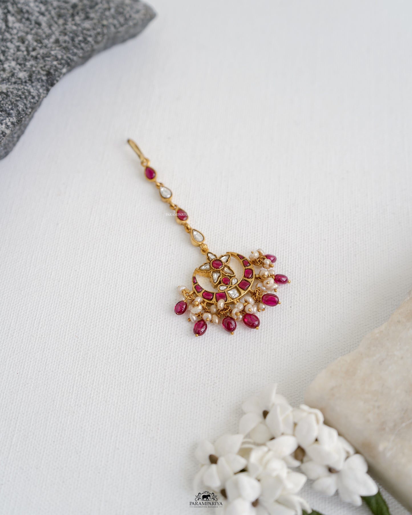The Big Day Tales!!
pure silver micron gold plated kundan maang tikka to celebrate special occasions.