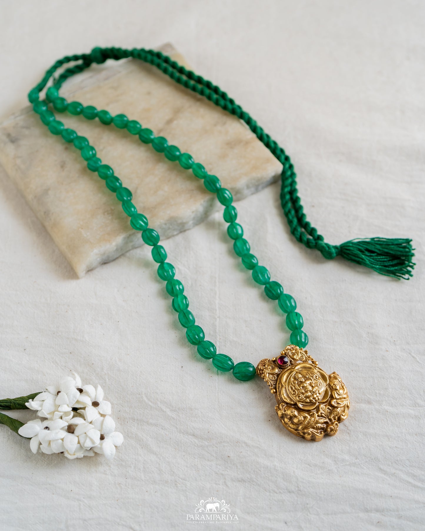 Greening hues!
92.5 pure silver micron gold plated beads necklace.