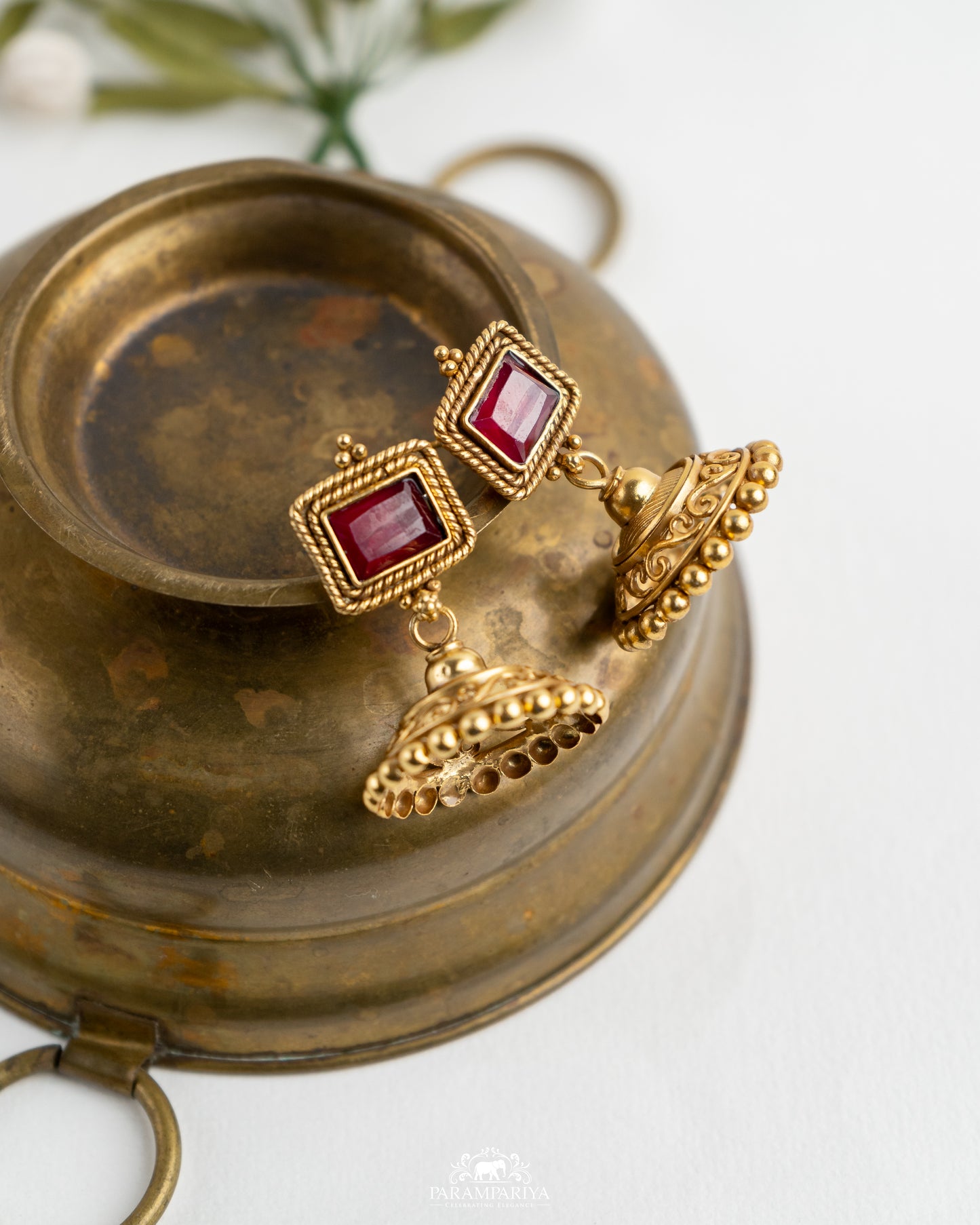 Minimal Edit!!
pure silver micron gold plated jhumka.