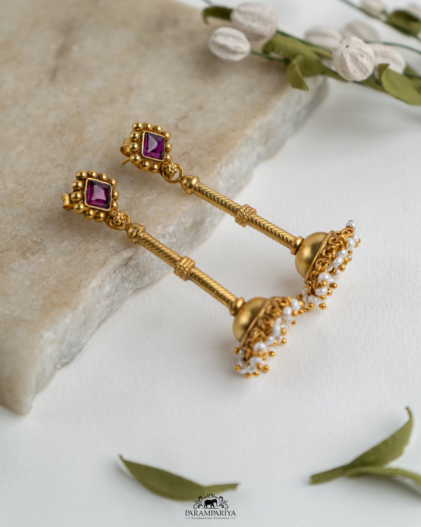For the Love of Jhumka!!
92.5 pure silver gold micron plated jhumka,