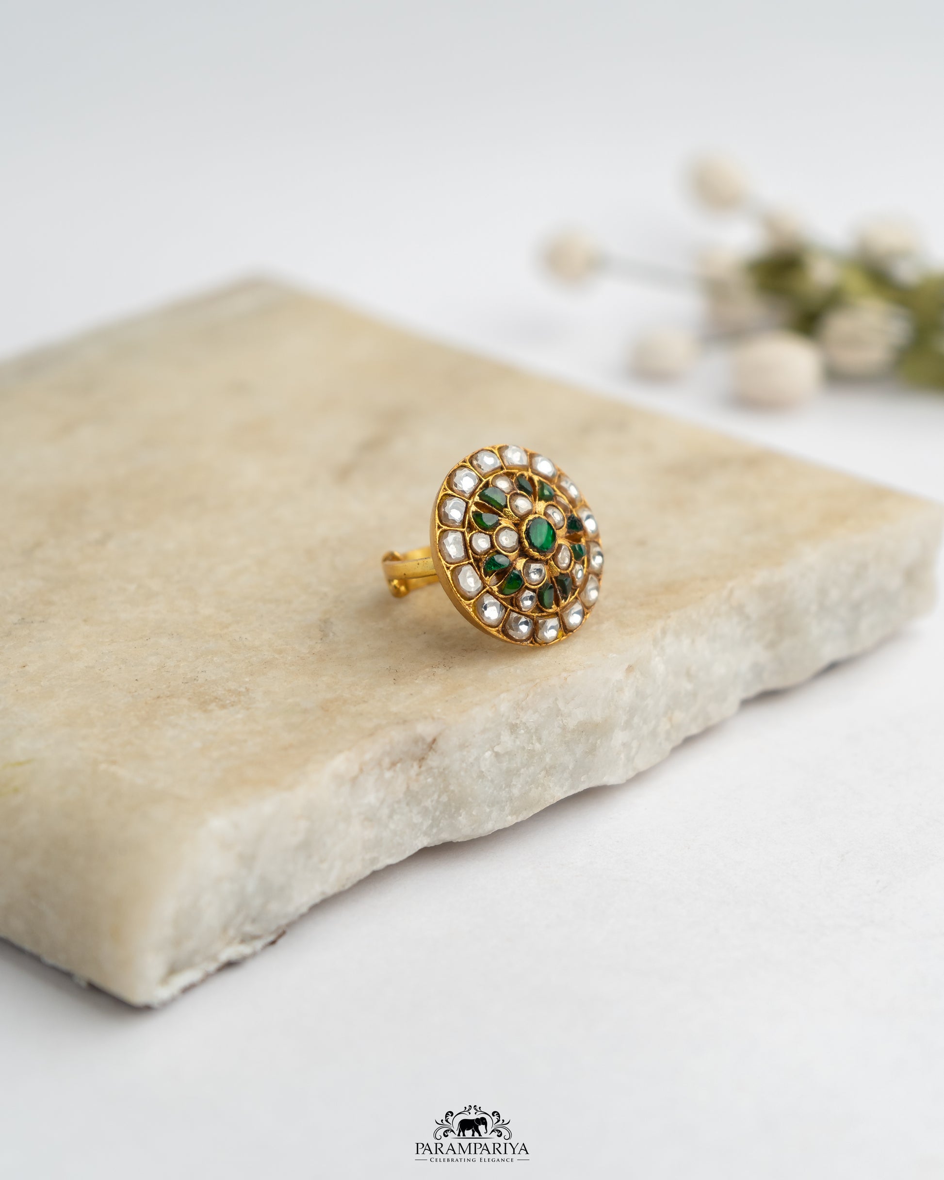 Greening Rings!!

pure silver kundan rings.