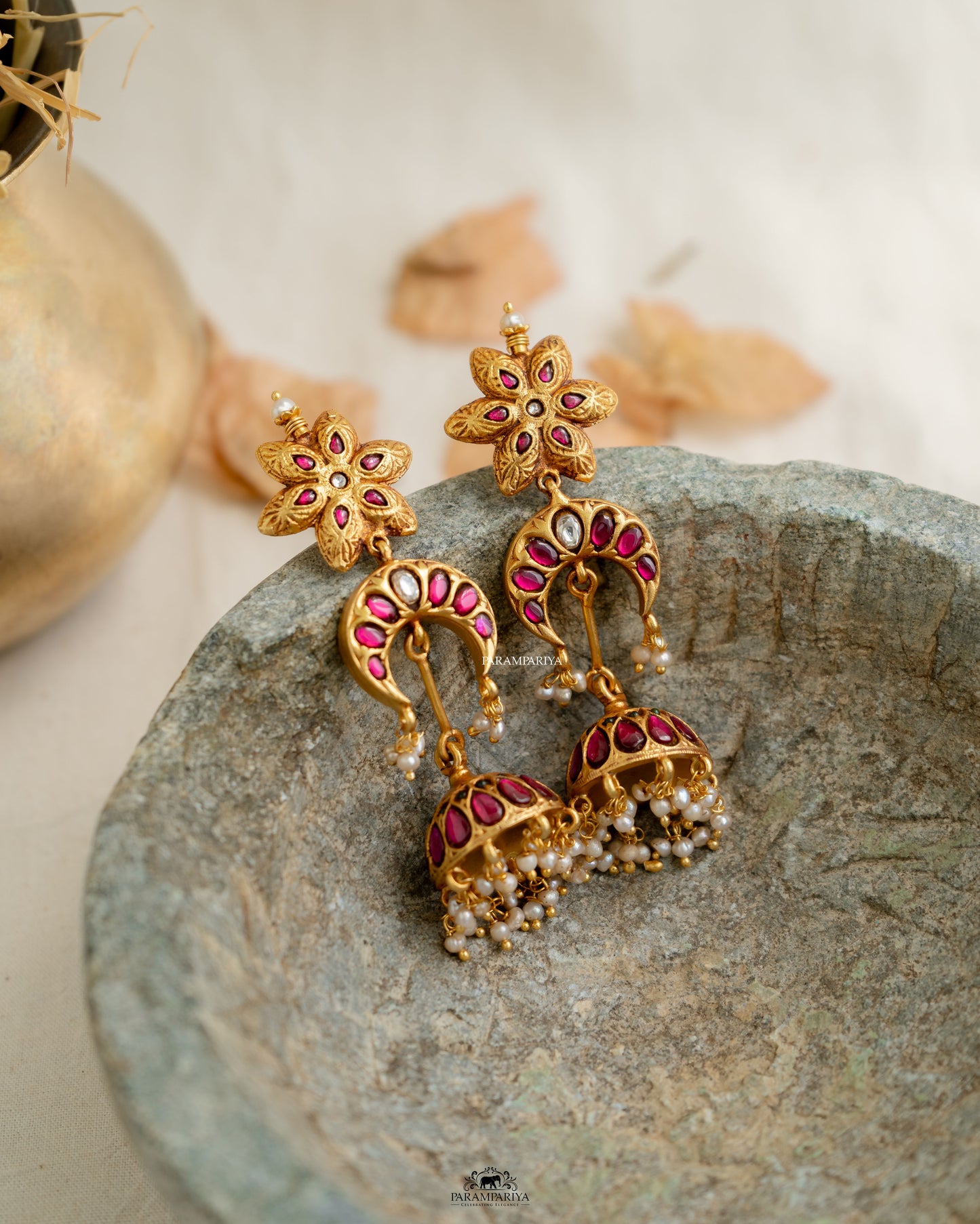 For the Infinite Love of Jhumkas!!

pure silver gold micron plated kundan jhumkas.