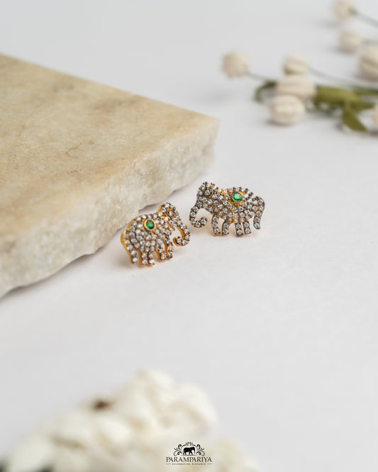 Most Requested Elephant Stud!!

this beautiful pure silver gold micron plated zircon stud.