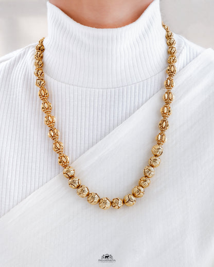 Gold plated 92.5 silver beads mala