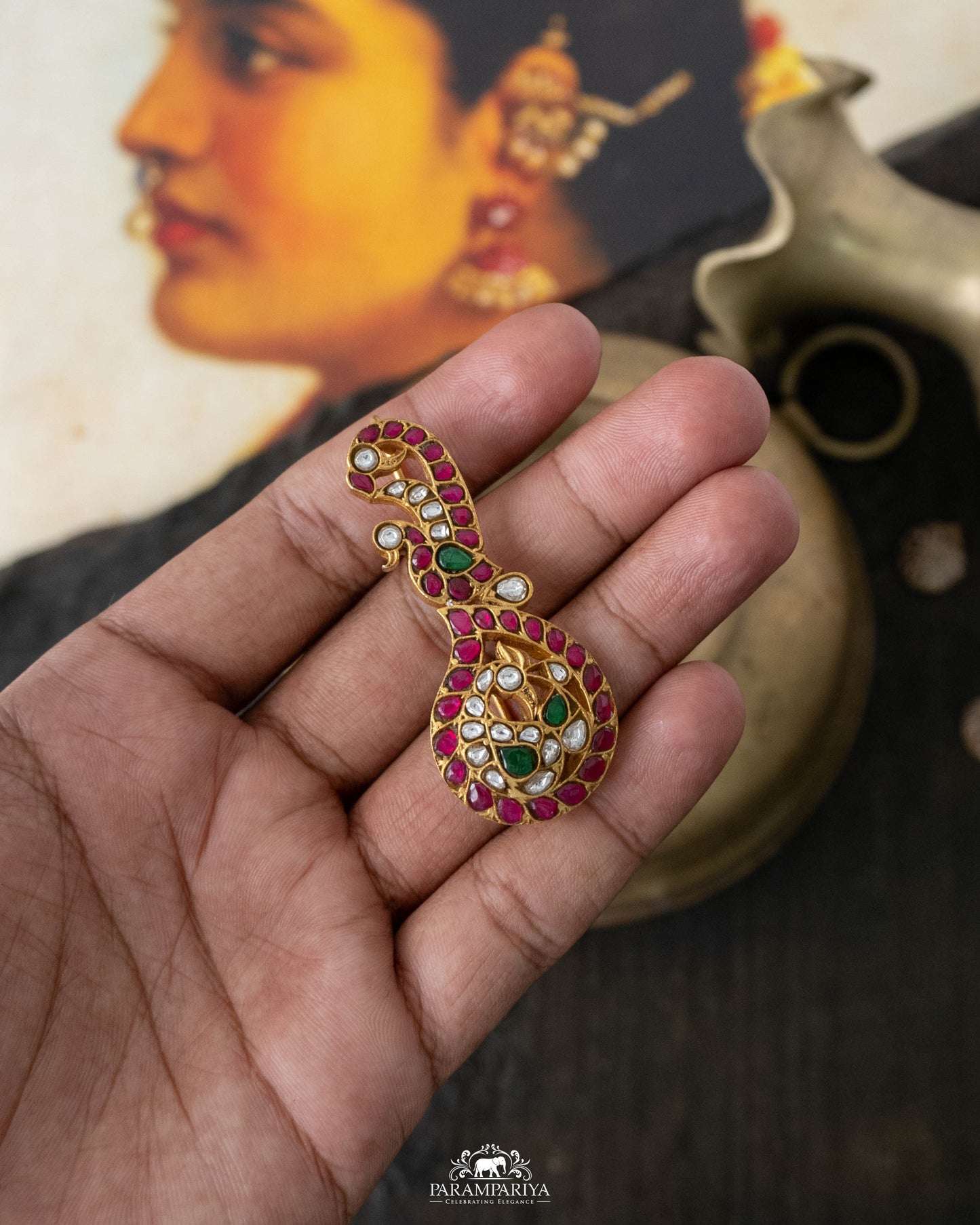 Mayil Brooch